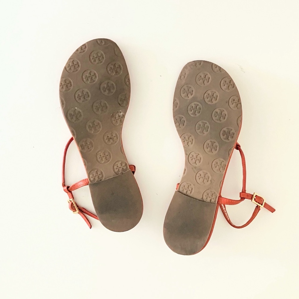 Tory Burch Women's Orange T strap Sandals - Picture 5 of 6